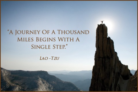 A Journey of Thousand Miles Begins With a Single Step